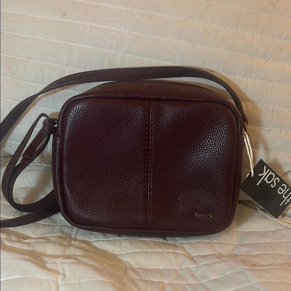 The Sak Dark Red Leather Shoulder Bag